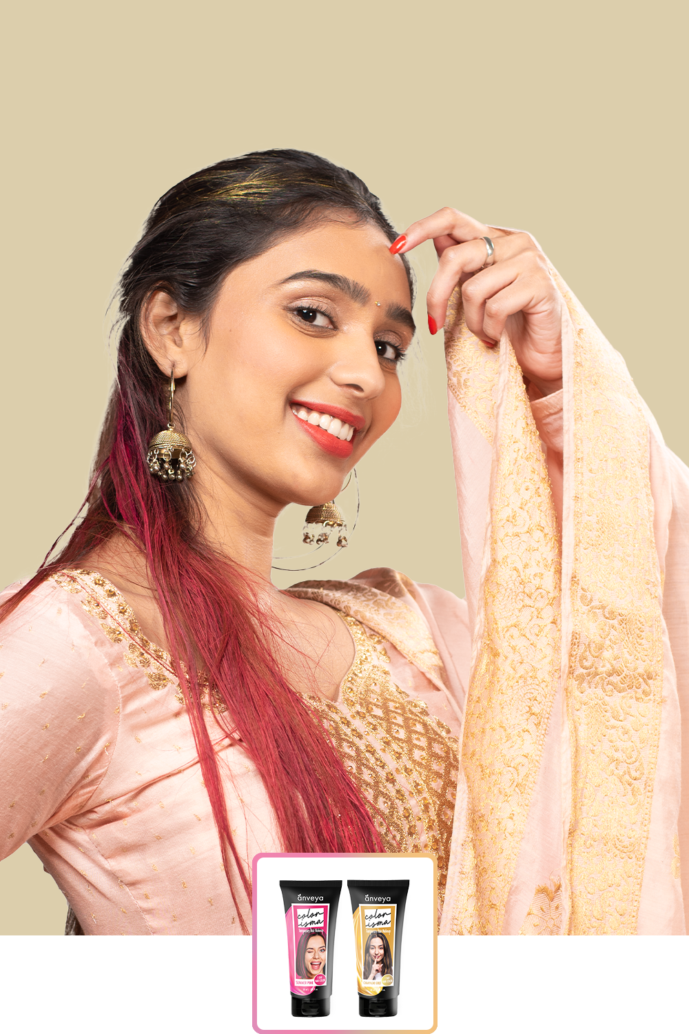 Buy Colorisma Summer Pink + Champagne Gold, Temporary 1Day 1Wash Hair