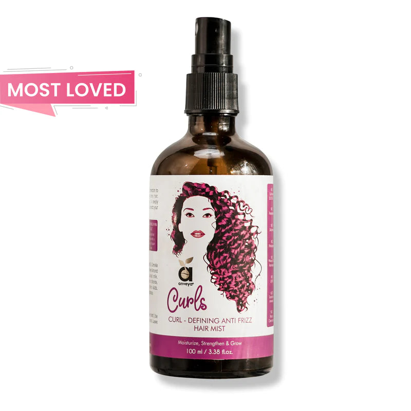Curls Hair Mist, 100ml for Curl-Defining, Anti-Frizz, Curly Hair