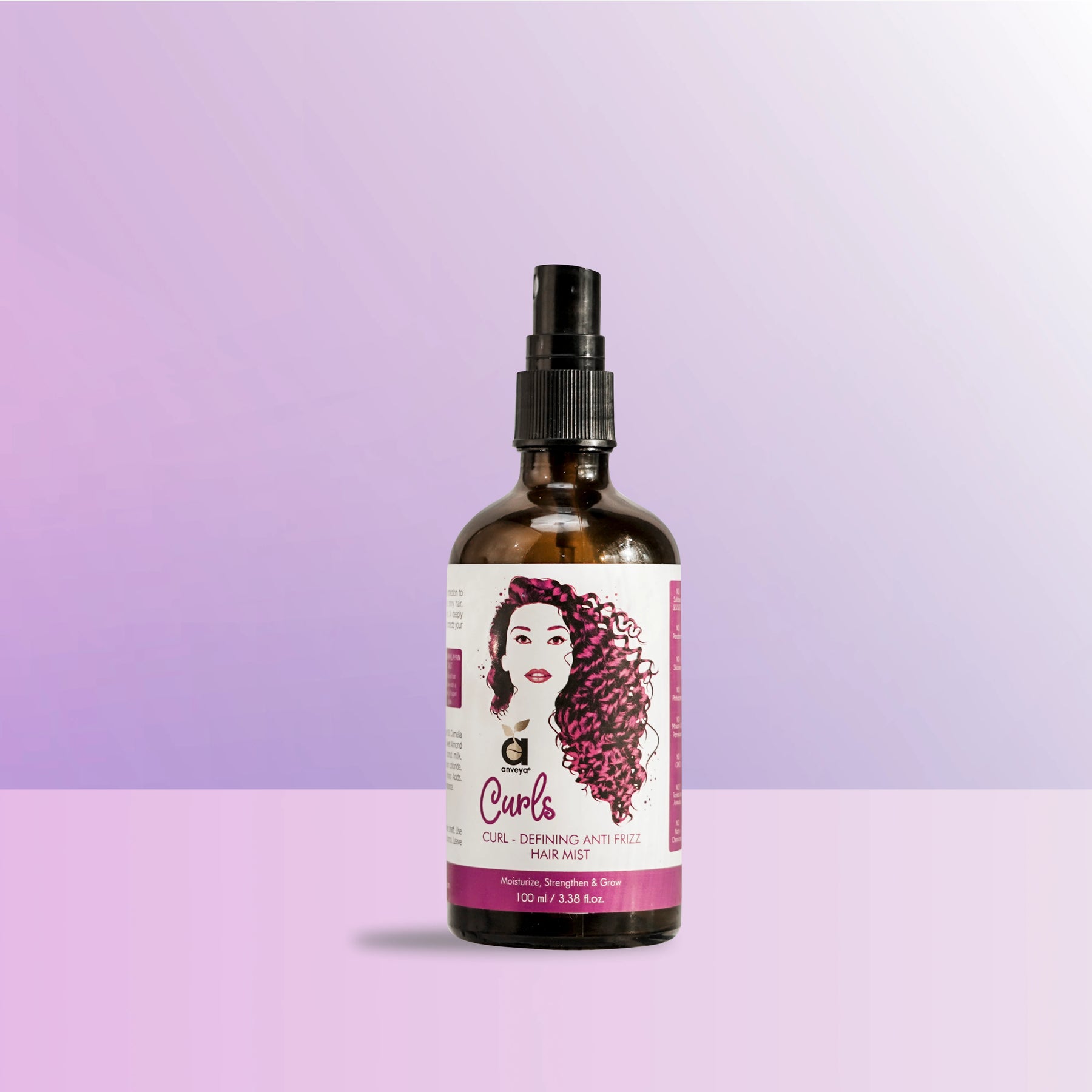 Curls Hair Mist, 100ml for Curl-Defining, Anti-Frizz, Curly Hair