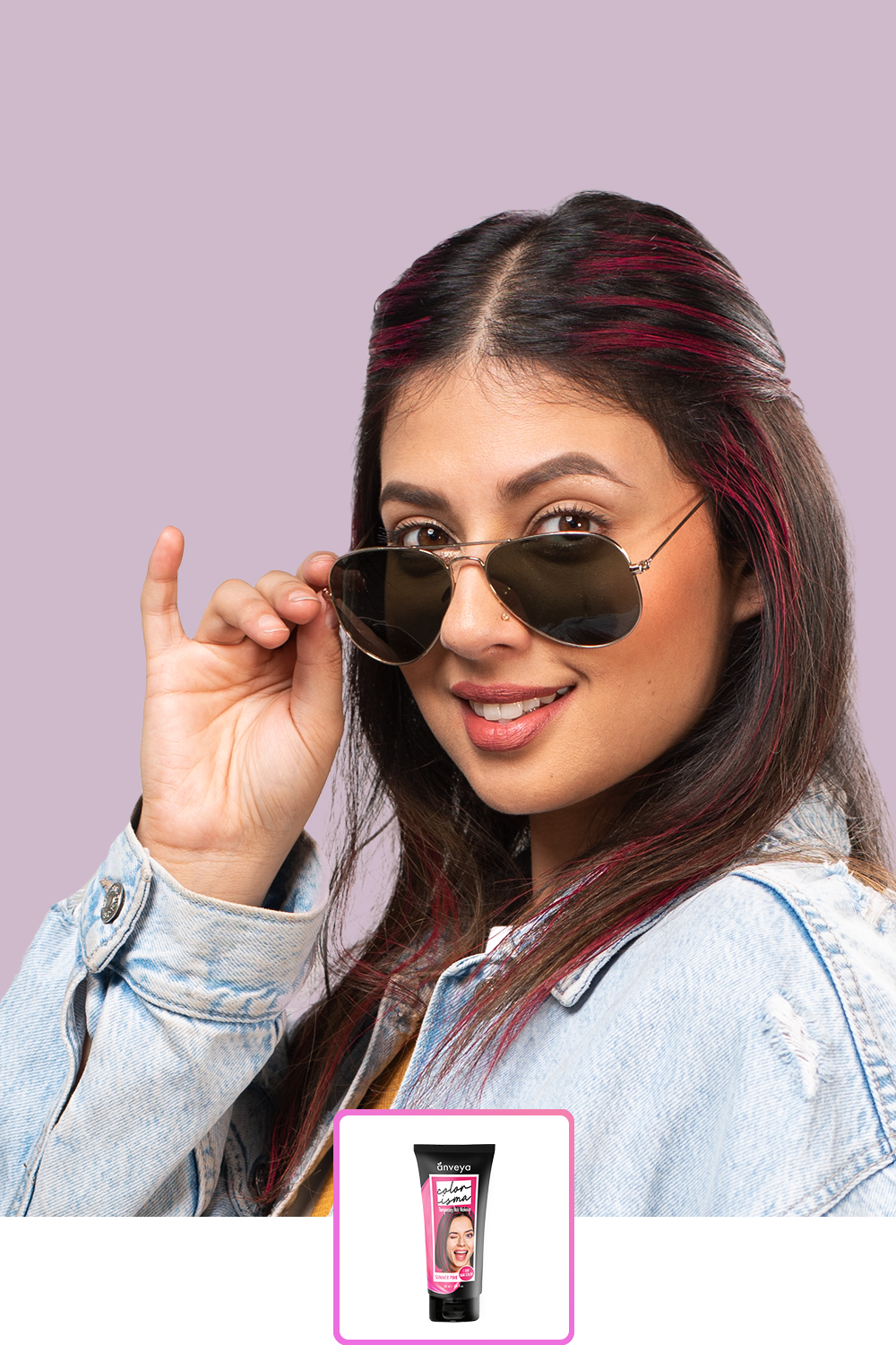 Anveya Summer Pink | Look#26 - Temporary Hair Color