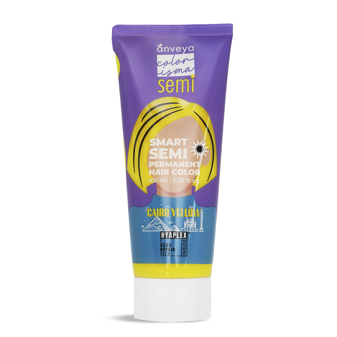 Anveya Cairo Yellow Semi Permanent Hair Color, 100ml