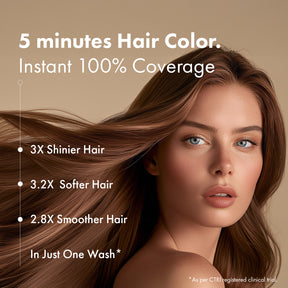 Anveya 5-Minutes Coloring Shampoo Dark Brown (Pack Of 2), 200ml