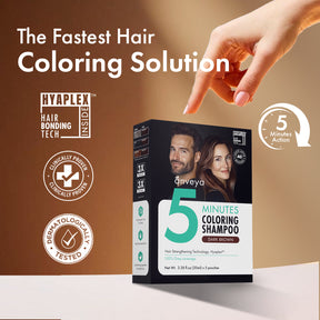 Anveya 5-Minutes Coloring Shampoo Dark Brown (Pack Of 2), 200ml