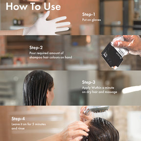 Anveya 5-Minutes Coloring Shampoo Natural Black (Pack Of 2), 200ml