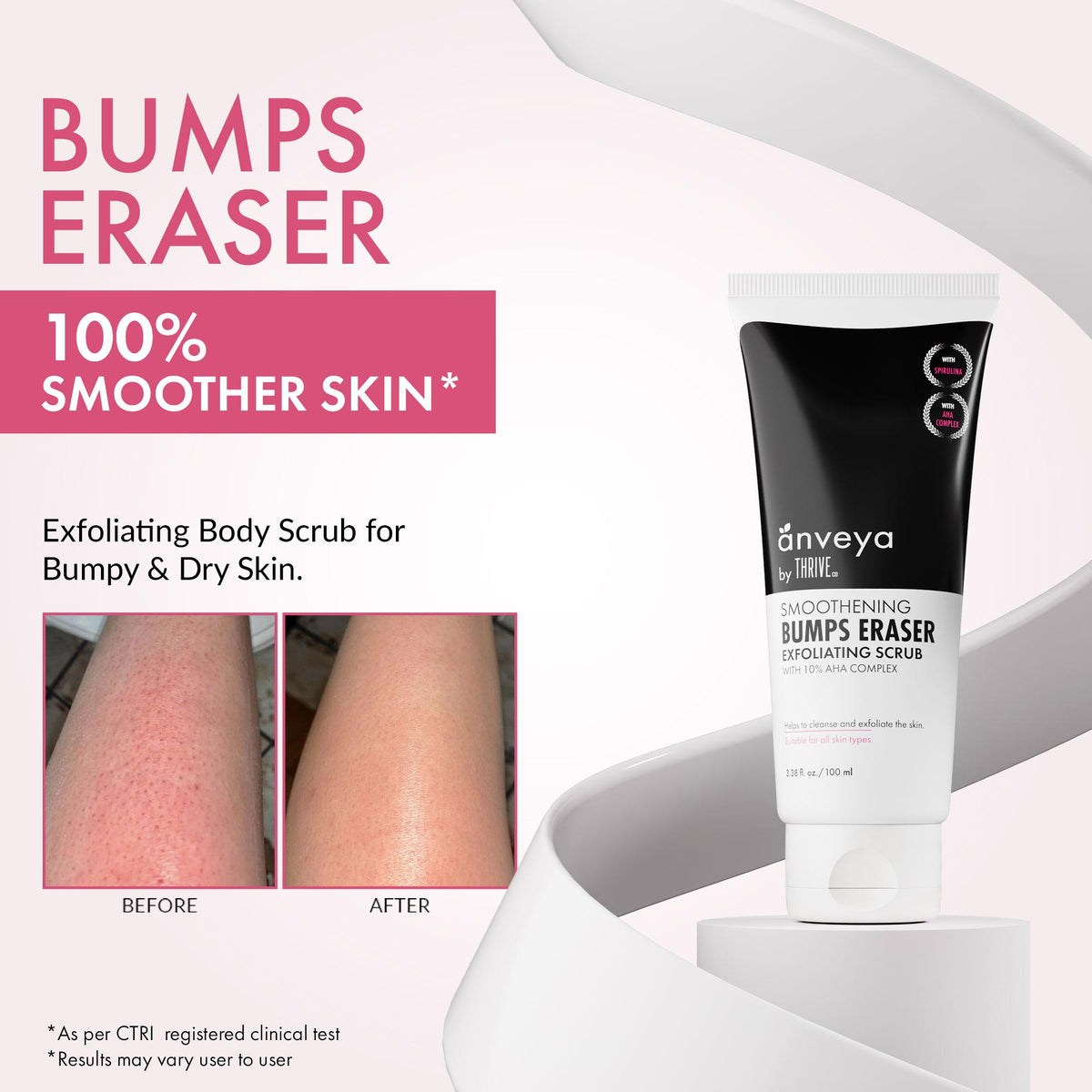 Skin Smoothening Bumps Eraser Exfoliating Body Scrub, 100ml