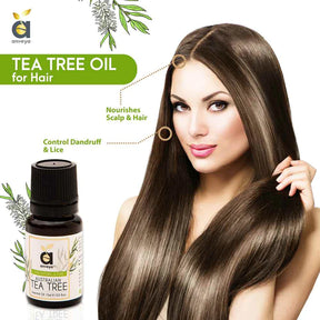 Anveya Australian Tea Tree Essential Oil For Hair, Face & Acne Scars