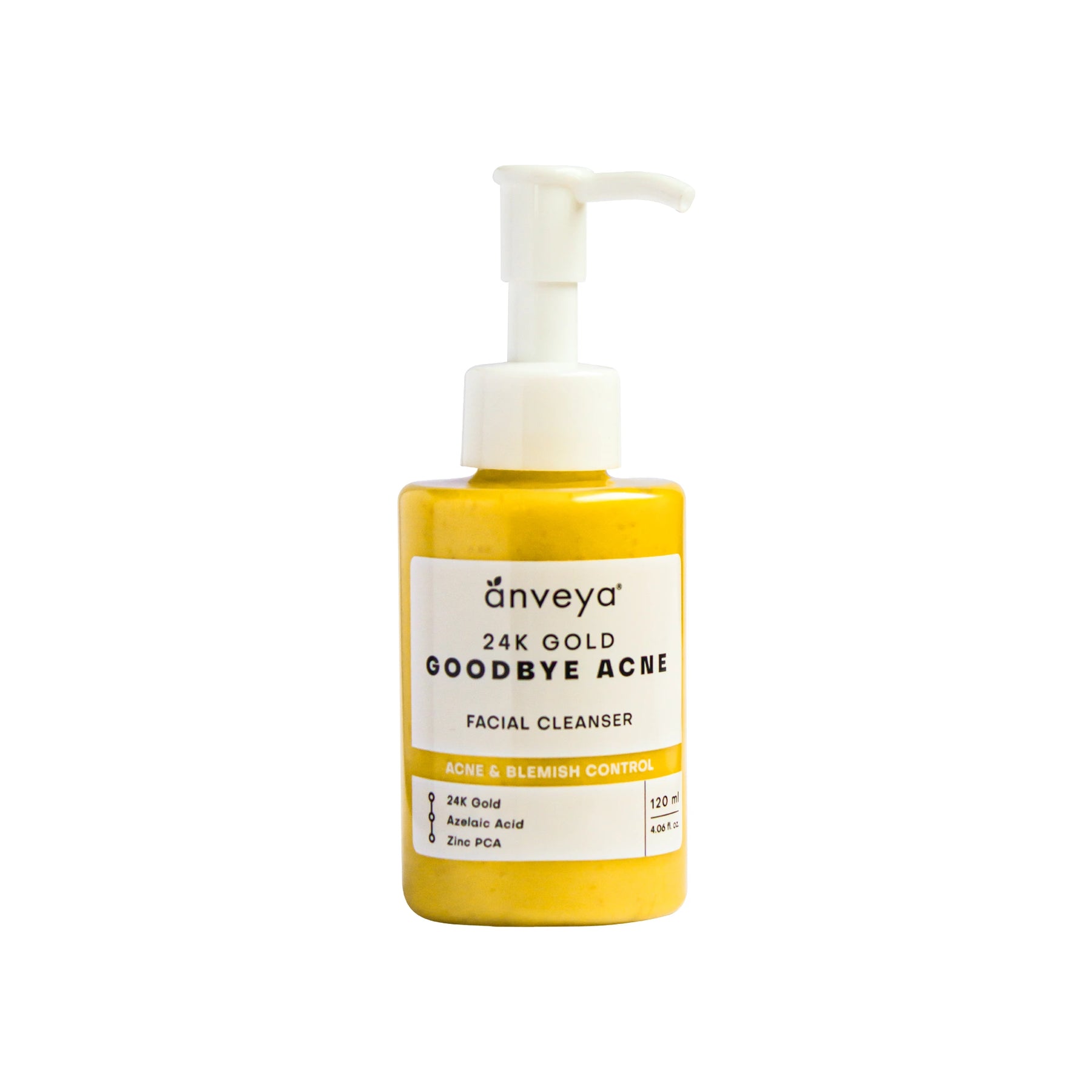 Anveya Goodbye Acne Cleanser (Face Wash), 120ml For All Skin Types | Remove Acne Scars, Pimple Marks & Pore Tightening