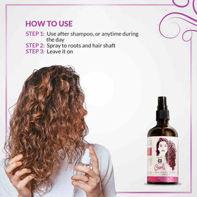 Curls Hair Mist, 100ml for Curl-Defining, Anti-Frizz, Curly Hair