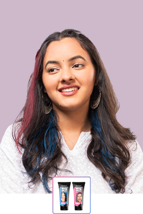 Anveya Summer Pink + Euphoria Blue | Look#20 - Temporary Hair Color