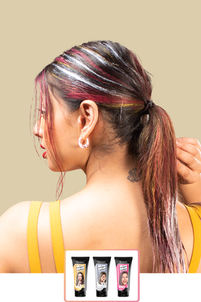 Anveya Champagne Gold+ Disco Platinum + Summer Pink | Look#35 - Temporary Hair Color