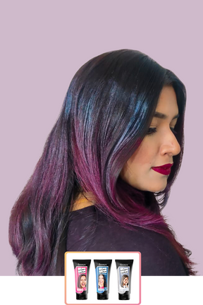 Anveya Euphoria Blue + Summer Pink + Disco Platinum | Look#47 - Temporary Hair Color
