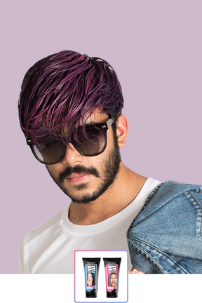 Anveya Euphoria Blue + Summer Pink | Look#9 - Temporary Hair Color