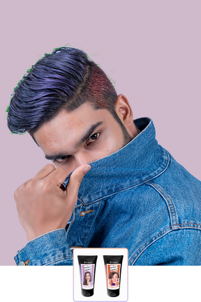 Anveya Flaming Copper + Plush Purple | Look#66 - Temporary Hair Color