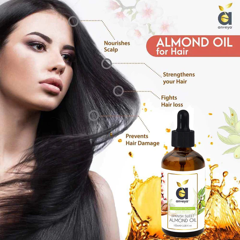 Indus Valley Roghen Badam Sweet Almond Oil for Face Moisturizing Hair  Skin  Body Care Pack of 2