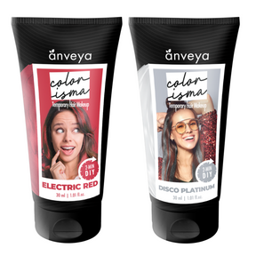 Anveya Colorisma Electric Red and Disco Platinum Temporary Hair Color, 30ml each